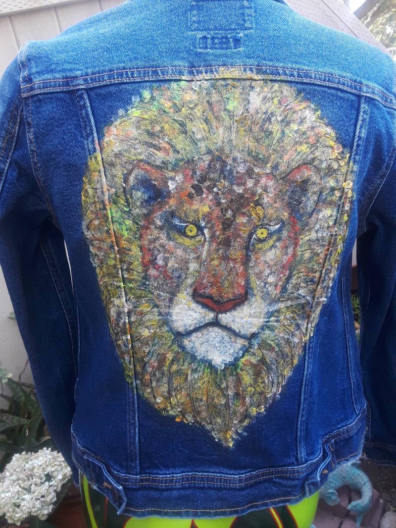 Große Katze Porträt Jacke Große Katze Porträt Jacke von BigCatDenim