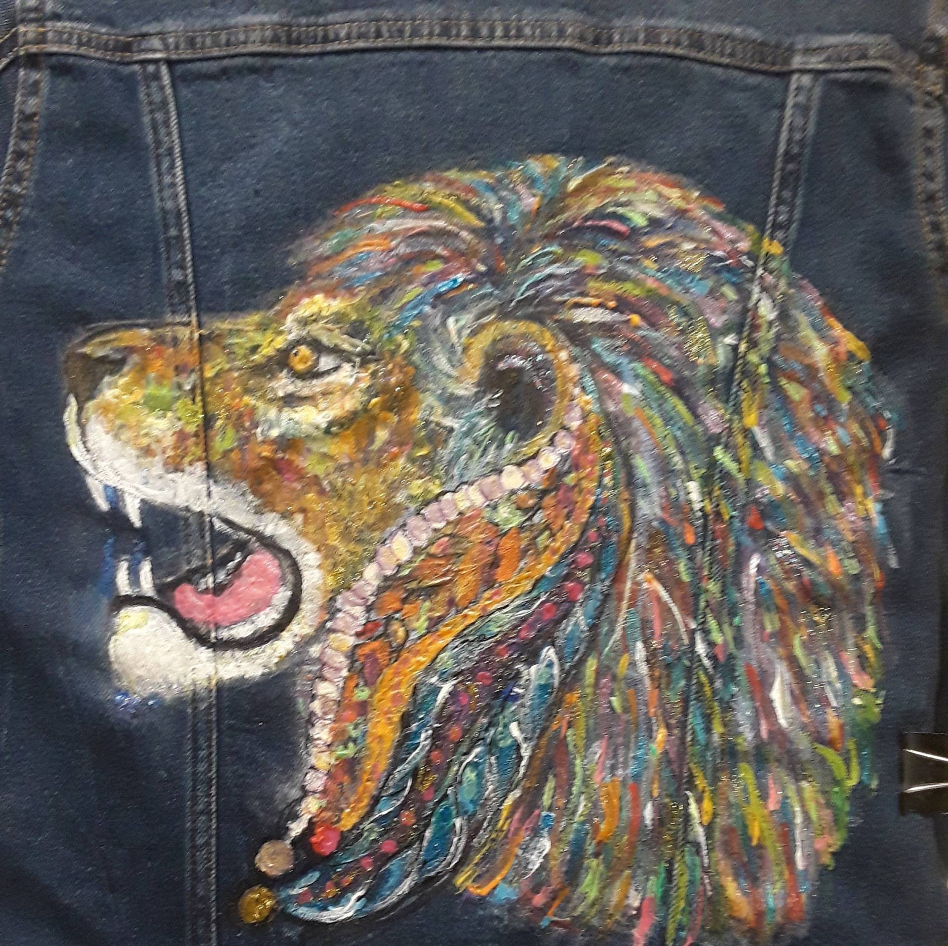Hand Bemalt Jeansjacke Hand Bemalt Jeansjacke von BigCatDenim