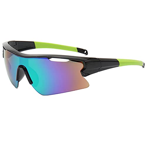 BigCheer Sonnenbrille,Sonnenbrille herren,Sonnenbrille damen, Schutzbrille, Schnelle brille rave, Polarisiert Fahrradbrille für Herren Damen,Schnelle brille, UV400 Schutz (dunkelgrün) von BigCheer