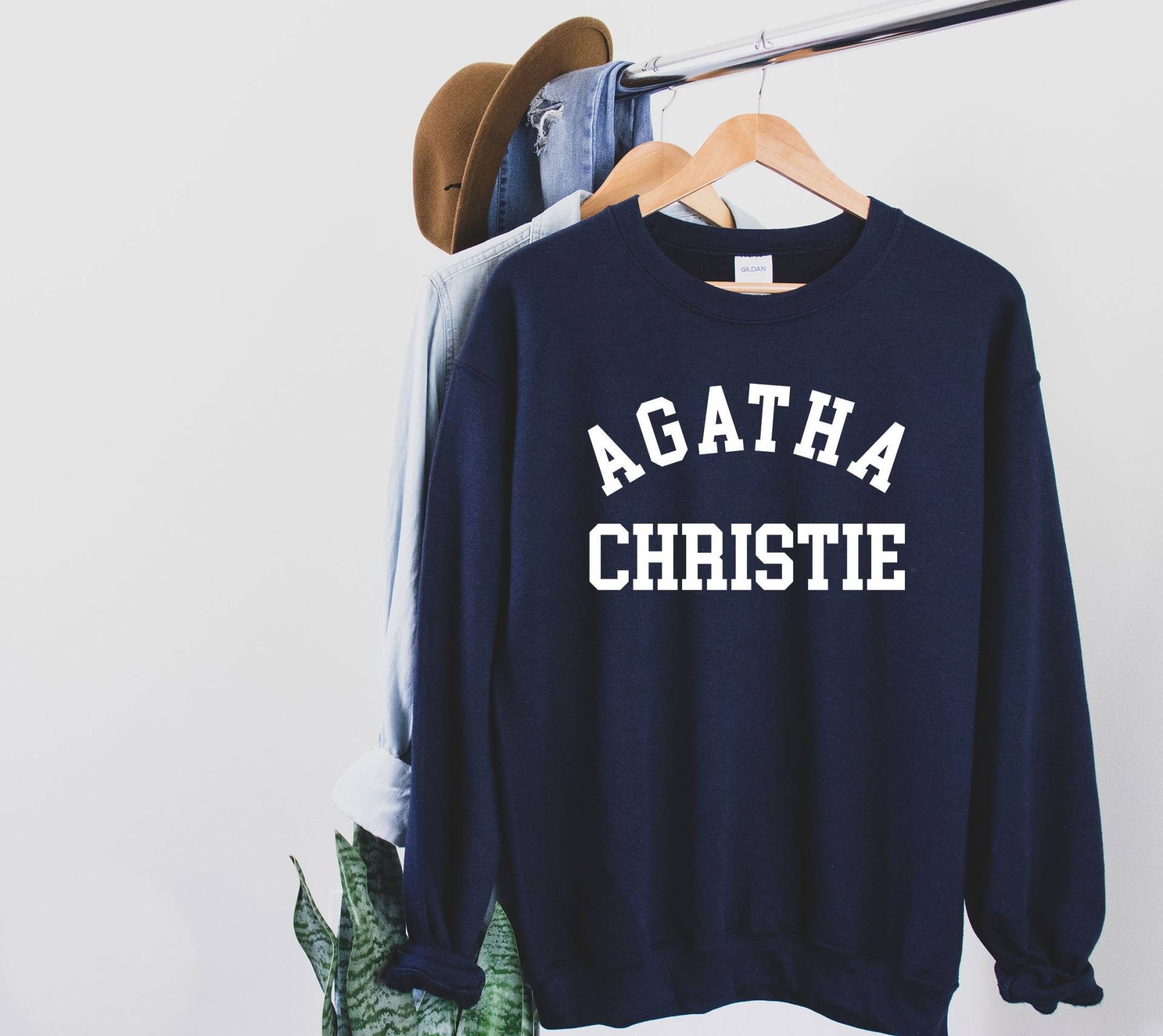 Agatha Christie Sweatshirt, Christie, Bücher, Fan, Bücherwurm Geschenk, Bibliothekar Buch von BigChimpStore