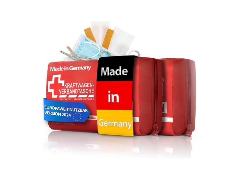 BigDean KFZ-Verbandtasche 2x Verbandstasche MADE IN GERMANY in rot von BigDean