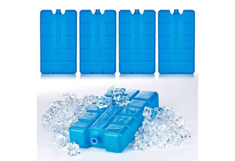 BigDean Kühlakku 4x Kühlakkus je 200ml 12h Kühlung für Kühltasche & Kühlbox Made i, Natürliche Kühlflüssigkeit, Robustes HDPE-Kunststoffgehäuse. von BigDean