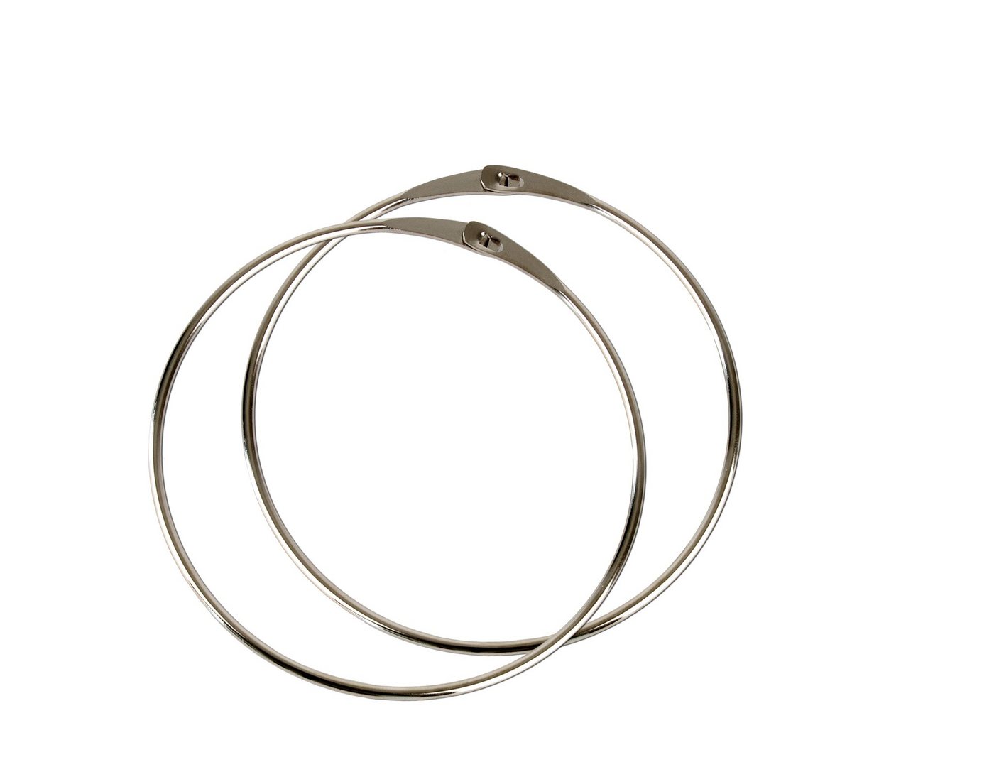 BigDean Schlüsselanhänger Warenring Schlüsselring 150mm mit Schnellverschluss (Set, 2-tlg., XXL Schlüsselring), Schnellverschluss, Retro, Stahl Verzinkt von BigDean