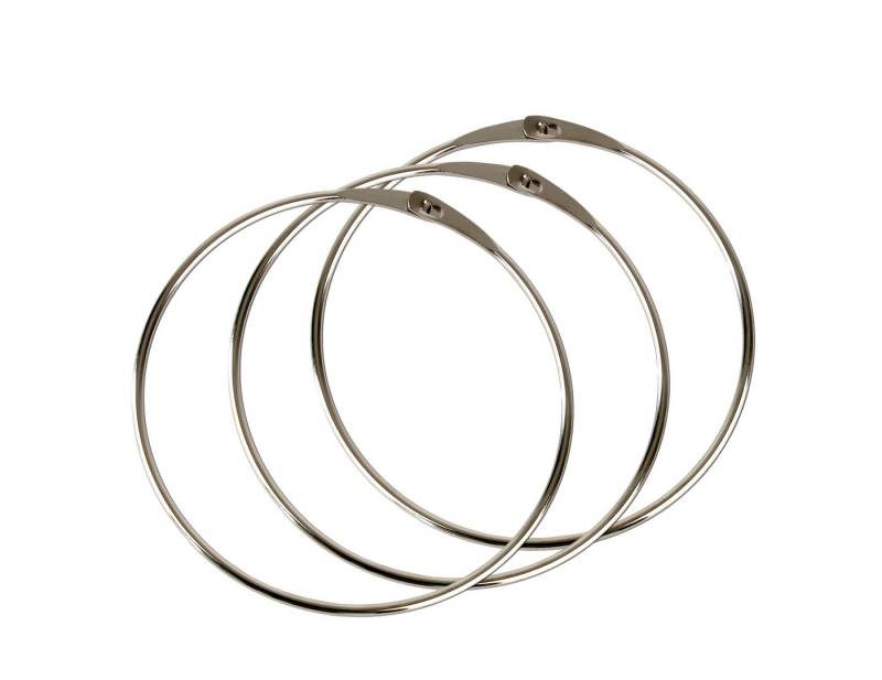 BigDean Schlüsselanhänger Warenring Schlüsselring 150mm mit Schnellverschluss (Set, 3-tlg., XXL Schlüsselring), Schnellverschluss, Retro, Stahl Verzinkt von BigDean
