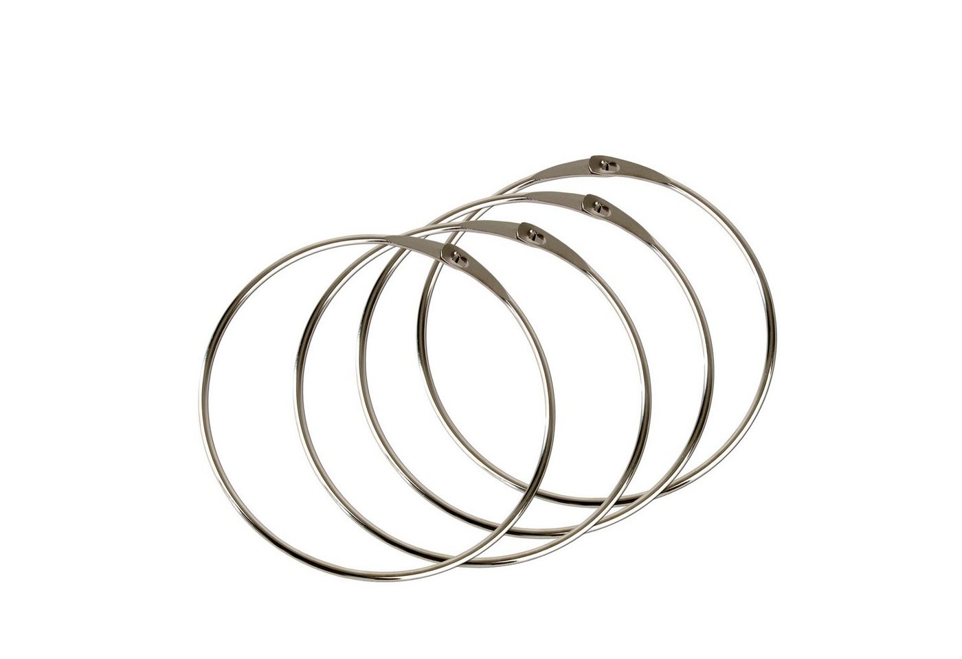 BigDean Schlüsselanhänger Warenring Schlüsselring 150mm mit Schnellverschluss (Set, 4-tlg., XXL Schlüsselring), Schnellverschluss, Retro, Stahl Verzinkt von BigDean