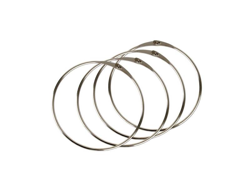 BigDean Schlüsselanhänger Warenring Schlüsselring 150mm mit Schnellverschluss (Set, 4-tlg., XXL Schlüsselring), Schnellverschluss, Retro, Stahl Verzinkt von BigDean