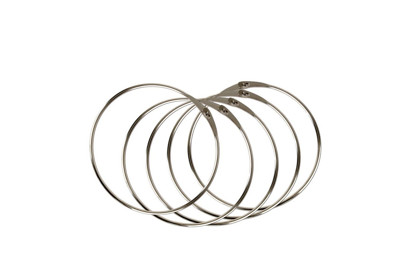 BigDean Schlüsselanhänger Warenring Schlüsselring 150mm mit Schnellverschluss (Set, 5-tlg., XXL Schlüsselring), Schnellverschluss, Retro, Stahl Verzinkt von BigDean