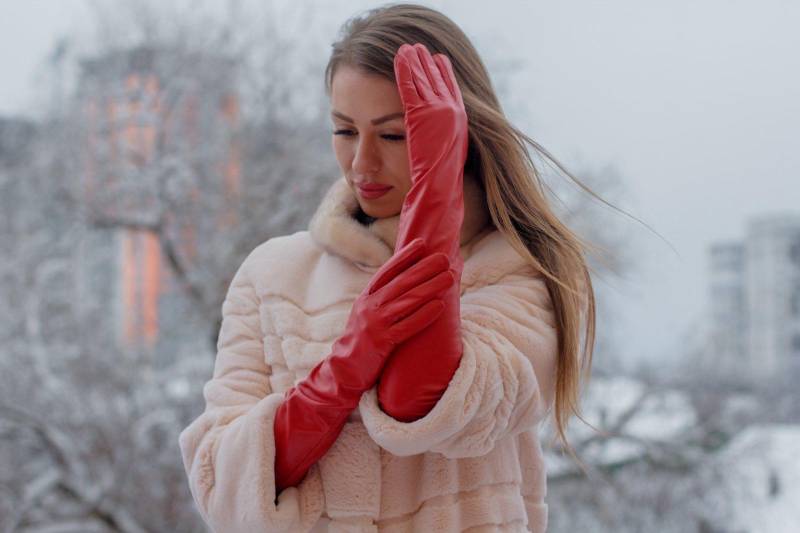 Lederhandschuhe Mit "Touch Screen" Beschichtung Damen Winter Farbe - Rot Alle Größen Abendhandschuhe Lange von BigFamilyFinds