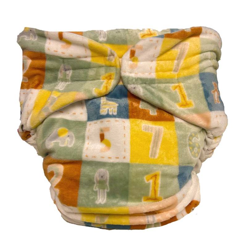 Abdl Omutsu Flauschpolsterwindel Bunt Mit Zahlen Und Tieren von BigKiddyfee