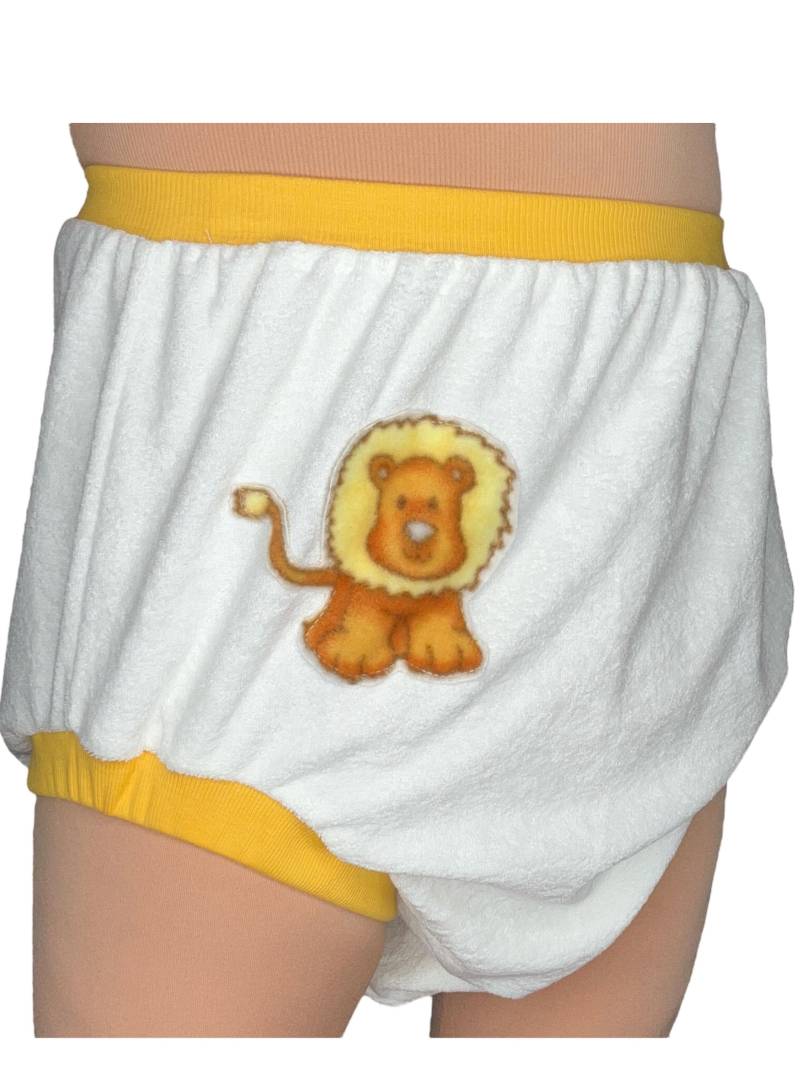 Bingo Hüftslip Aus Sommerfrottee Mit Tier-Aufnähern von BigKiddyfeeDEn