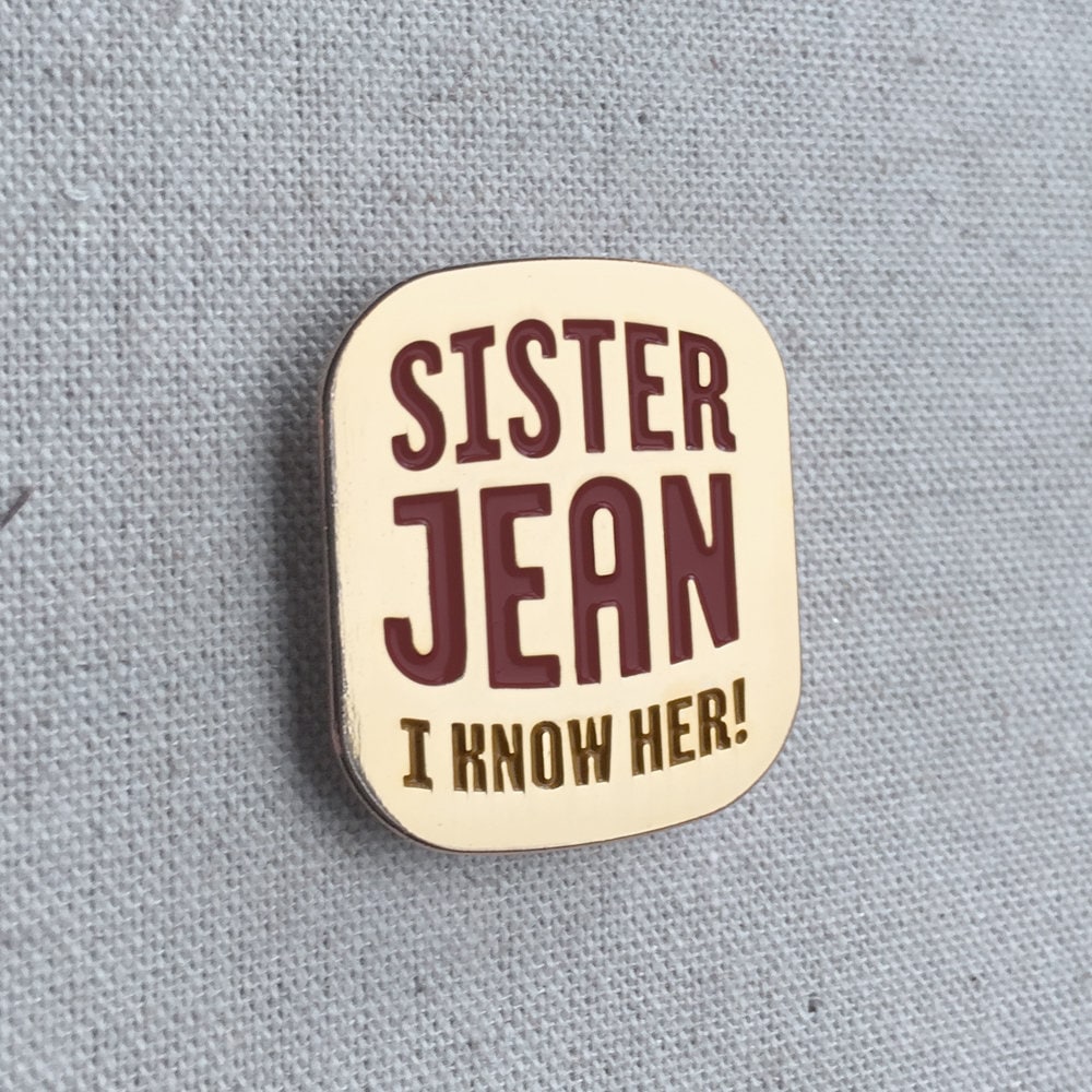 Schwester Jean Emaille Pin - Loyola Ramblers Größter Fan Ist "I Know Her" Perfektes Geschenk Groß Für Abschlussgeschenk von BigLeaguePins