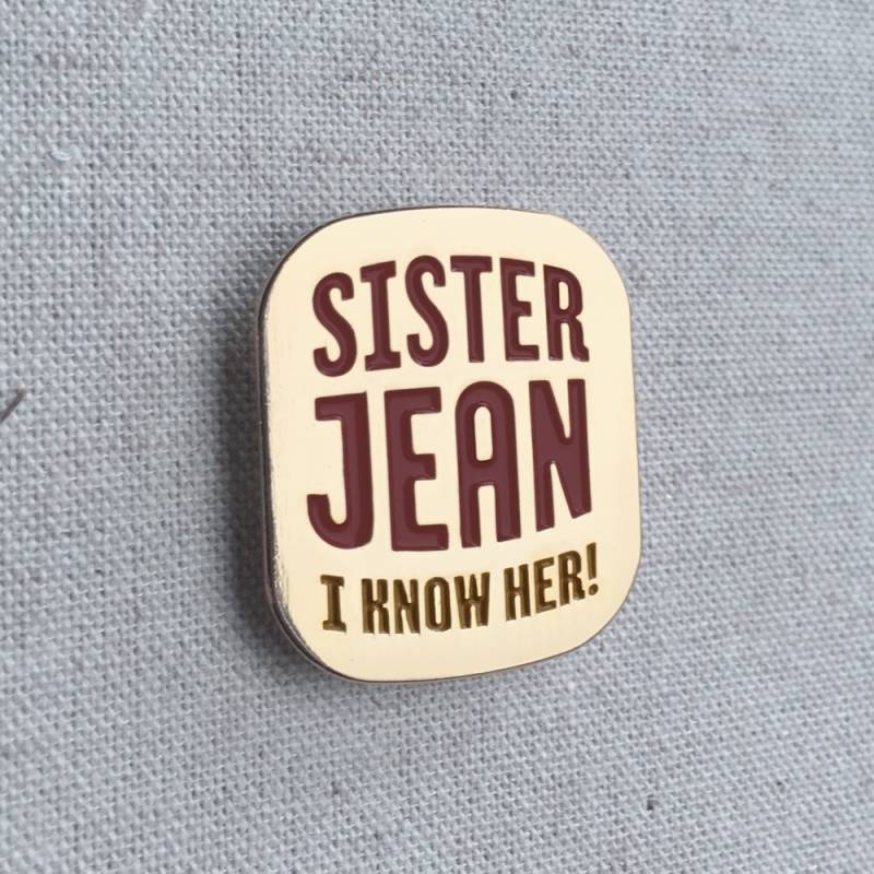 Schwester Jean Emaille Pin - Loyola Ramblers Größter Fan Ist "I Know Her" Perfektes Geschenk Groß Für Abschlussgeschenk von BigLeaguePins
