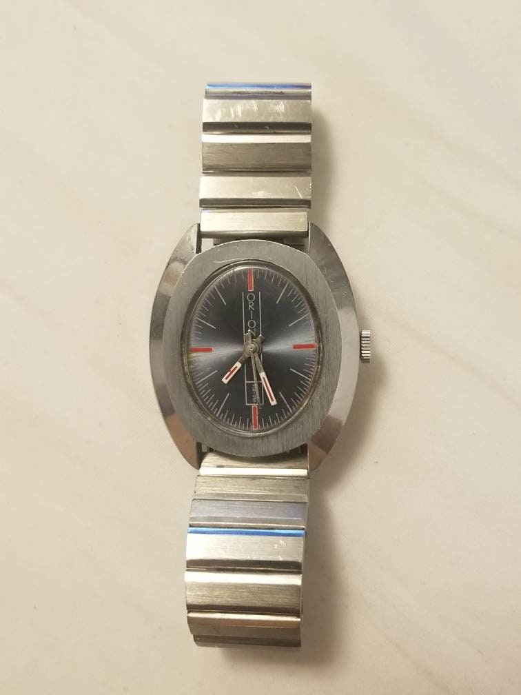 Seltene Oldtimer Orion Schweizer Ovalen Gehäuse Handaufzug Herrenuhr von BigLouAntiqueGems