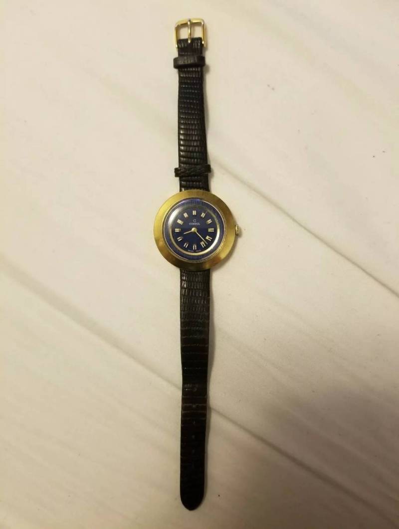 Seltene Vintage Konsul Schweizer Gemacht Blau Dail Die Handaufzug Damenuhr von BigLouAntiqueGems