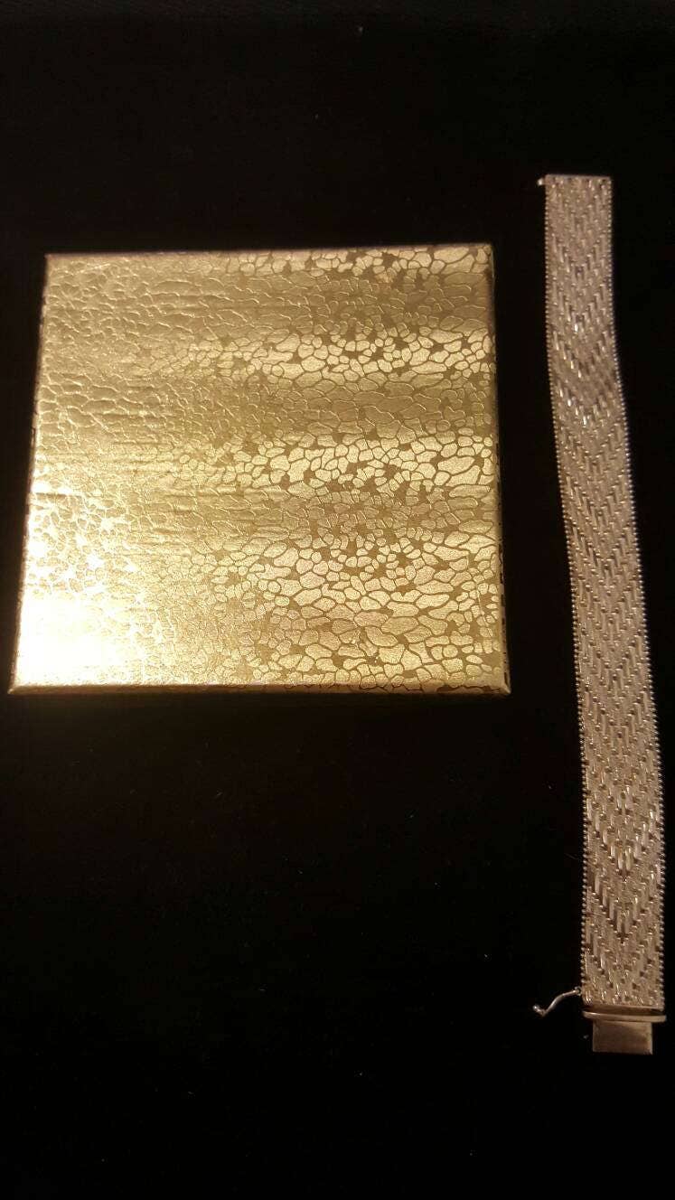 Vintage 9, 25 Sterling Silber 42, 9 Gramm Italien Gewebtes Designer Armband von BigLouAntiqueGems