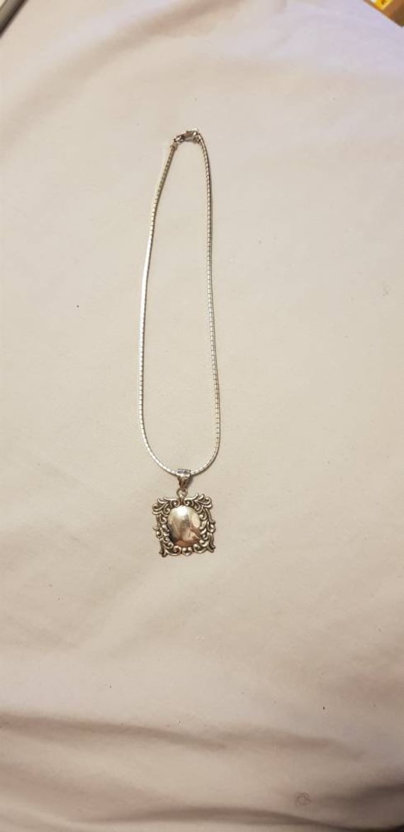 Vintage Sterling Silber Davian 16 "Kette Und Art-Deco-Anhänger." von BigLouAntiqueGems