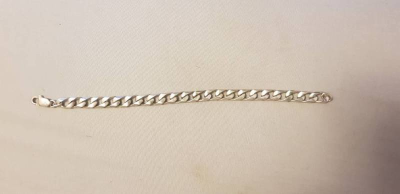 Vintage Sterling Silber Panzer Link Herren Armband von BigLouAntiqueGems