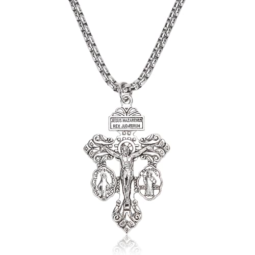 Pardon Kruzifix Halskette mit St. Benedikt und Milagrosa Medaille, Cruz Del Perdon Catolica, Crucifijo Del Perdon, Rosarios Catolicos Regalos Cristianos Para Hombre y Mujer Mamá Papa Abuela Suegra Tía Pardon Kruzifix Halskette mit St. Benedikt und Milagrosa Medaille, Cruz Del Perdon Catolica, Crucifijo Del Perdon, Rosarios Catolicos Regalos Cristianos Para Hombre y Mujer Mamá Papa Abuela Suegra Tía von BigPig