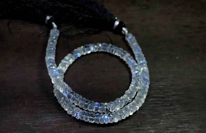 Aaa Moonstone Beads, Schöne Mondsteinperlen, Erstaunliche Schillernde 4 Mm 10-Zoll-Linie Sku1009 von BigStarGems