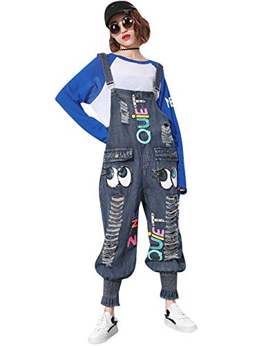 Bigassets Damen Jeans Latzhose Ärmellos Overalls Jumpsuits Style 4 von Bigassets