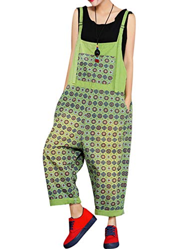 Bigassets Damen Jeans Latzhose Beiläufig Bedruckte Overalls Style 4 von Bigassets