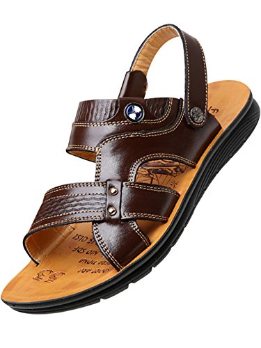 Bigassets Herren Peep-Toe Strand Schuhe Draussen Sommersandalen Brown UK 8 von Bigassets