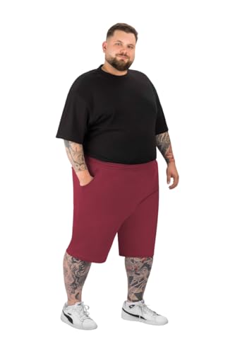 Bigdale Freizeit-Shorts Baumwolle in Übergrößen | Kurze Hosen Herren große Größen | in vielen Farben | Kurze Freizeithose Herren Übergröße 3XL 4XL 5XL 6XL 8XL 10XL 12XL 15XL - Tibetan Red, 6XL von Bigdale