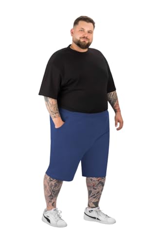 Bigdale Freizeit-Shorts Baumwolle in Übergrößen | Kurze Hosen Herren große Größen | in vielen Farben | Kurze Freizeithose Herren Übergröße 3XL 4XL 5XL 6XL 8XL 10XL 12XL 15XL - Twilight Blue, 3XL von Bigdale