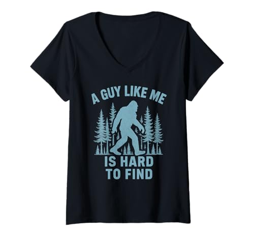 Damen Lustiger Bigfoot, EIN Typ wie ich ist schwer zu Finden T-Shirt mit V-Ausschnitt Damen Lustiger Bigfoot, EIN Typ wie ich ist schwer zu Finden T-Shirt mit V-Ausschnitt von Bigfoot Forest Hiking Humor by NLTS
