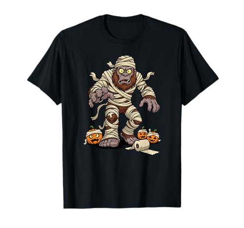 Lustiger Bigfoot Mummy Kürbis Halloween Kinder Herren Damen T-Shirt von Bigfoot Lovers Cute Halloween Outfits for Boy Girl