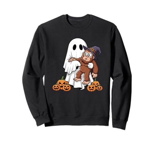 Lustiger Geist Bigfoot Kürbis Halloween Kinder Herren Damen Sweatshirt von Bigfoot Lovers Cute Halloween Outfits for Boy Girl
