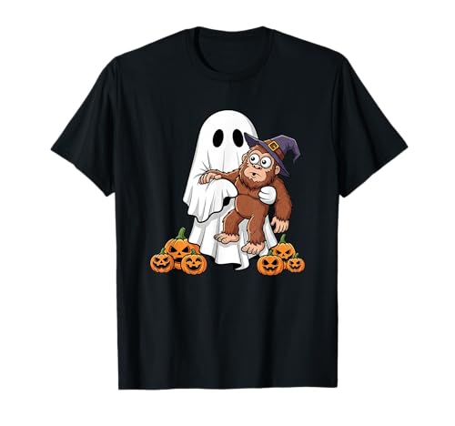 Lustiger Geist Bigfoot Kürbis Halloween Kinder Herren Damen T-Shirt von Bigfoot Lovers Cute Halloween Outfits for Boy Girl