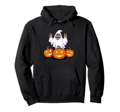 Lustiger Bigfoot Ghost Pumpkin Boo Halloween Kinder Herren Damen Pullover Hoodie von Bigfoot Lovers Halloween Ghost Pumpkin Outfits