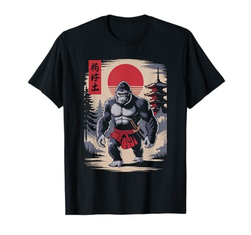 Bigfoot Sasquatch Samurai Anime Japanisch für Männer Frauen Kinder T-Shirt von Bigfoot Sasquatch Samurai Anime for Men Women Kids