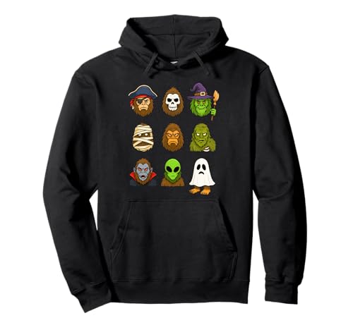 Halloween Bigfoot Skelett Zombie Mama Geist Hexe Vampir Pullover Hoodie von Bigfoot Skeleton Zombie Mummy Ghost Halloween