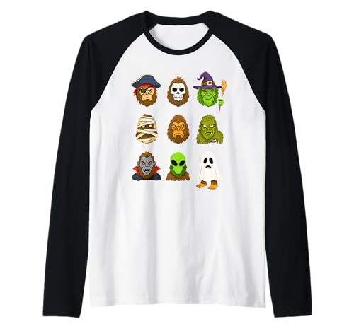 Halloween Bigfoot Skelett Zombie Mama Geist Hexe Vampir Raglan Halloween Bigfoot Skelett Zombie Mama Geist Hexe Vampir Raglan von Bigfoot Skeleton Zombie Mummy Ghost Halloween