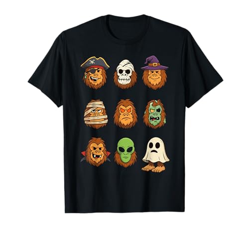 Halloween Bigfoot Skelett Zombie Mama Geist Hexe Vampir T-Shirt von Bigfoot Skeleton Zombie Mummy Ghost Halloween
