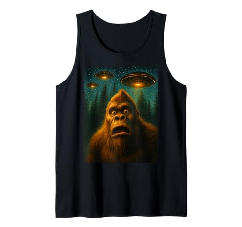 Bigfoot Sasquatch Alien UFO Sternennacht Geschenke Männer Frauen Kinder Tank Top von Bigfoot Suprise Apparel Gifts Graphic Tees