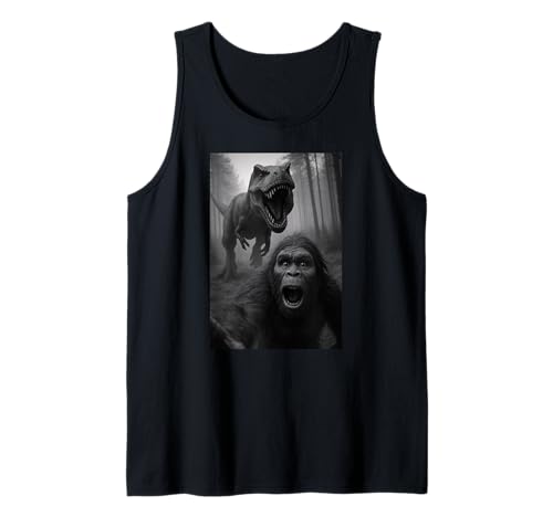 Lustiger Bigfoot Selfie Trex Dinosaurier Jungen Mädchen Kinder Tank Top von BigfootAxis1