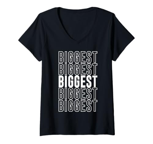 Damen Größte T-Shirt mit V-Ausschnitt von Biggest Apparel