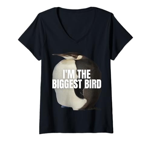 Damen I'm The Biggest Bird Da Meme Lustig T-Shirt mit V-Ausschnitt Damen I'm The Biggest Bird Da Meme Lustig T-Shirt mit V-Ausschnitt von Biggest Bird Things Tees Co