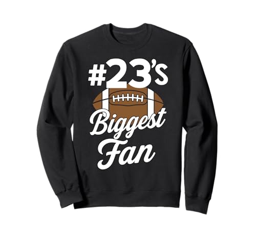 Nummer 23 Biggest Fan Fußball Mama Frau Supporter Sohn Cheer Sweatshirt von Biggest Football Fan Number Apparel