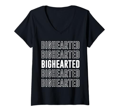 Damen Großherzig T-Shirt mit V-Ausschnitt von Bighearted Apparel