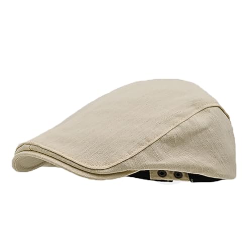Schirmmütze Herren Baumwolle Schiebermütze Atmungsaktiv Einstellbare Barett Cap Stil Schiebekappe Gatsby Cap Cabbie Flatcap für Freizeit Jagd Retro von Bigoco