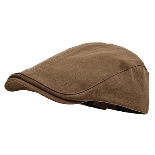 Schirmmütze Herren Baumwolle Schiebermütze Atmungsaktiv Einstellbare Barett Cap Stil Schiebekappe Gatsby Cap Cabbie Flatcap für Freizeit Jagd Retro von Bigoco