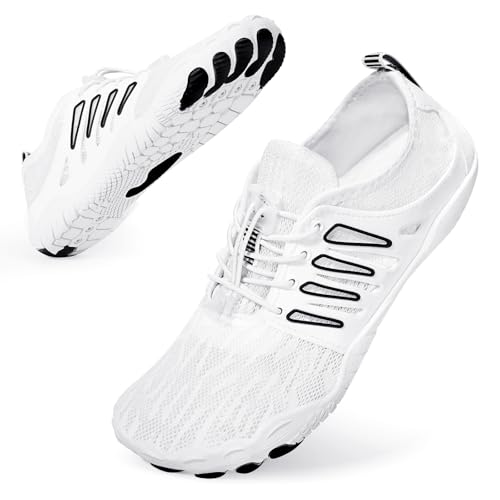 Bigzagger Barfuss Schuhe Damen Herren Sommer Barfußschuhe Damen Schnell Trocknend Badeschuhe mit Breite Zehenbox und Zero-Drop Sohle Unisex Barfussschuhe Traillaufschuhe Fitnessschuhe von Bigzagger
