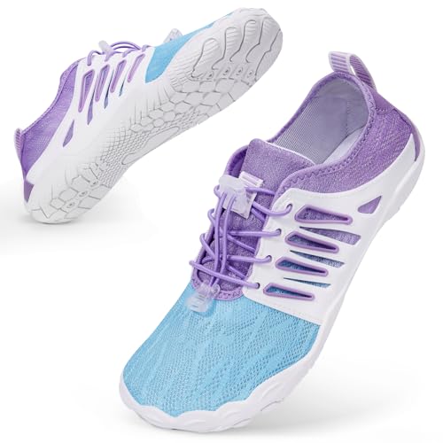 Bigzagger Barfuss Schuhe Damen Herren Sommer Barfußschuhe Damen Schnell Trocknend Badeschuhe mit Breite Zehenbox und Zero-Drop Sohle Unisex Barfussschuhe Traillaufschuhe Fitnessschuhe von Bigzagger