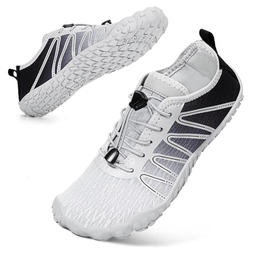 Bigzagger Barfuss Schuhe Damen Herren Sommer Barfußschuhe Damen Schnell Trocknend Badeschuhe mit Breite Zehenbox und Zero-Drop Sohle Unisex Barfussschuhe Traillaufschuhe Fitnessschuhe von Bigzagger