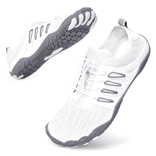 Bigzagger Barfuss Schuhe Damen Herren Sommer Barfußschuhe Damen Schnell Trocknend Badeschuhe mit Breite Zehenbox und Zero-Drop Sohle Unisex Barfussschuhe Traillaufschuhe Fitnessschuhe von Bigzagger