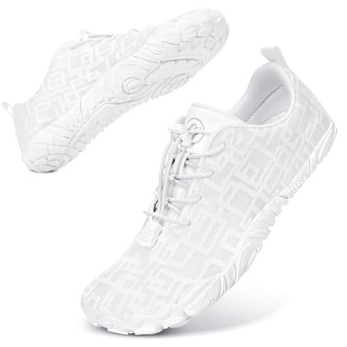 Bigzagger Barfuss Schuhe Damen Herren Sommer Barfußschuhe Damen Schnell Trocknend Badeschuhe mit Breite Zehenbox und Zero-Drop Sohle Unisex Barfussschuhe Traillaufschuhe Fitnessschuhe von Bigzagger